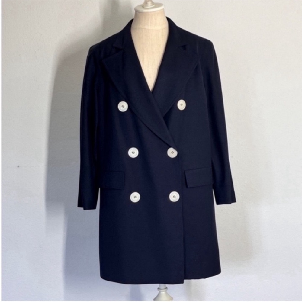 Valentino Navy Double-Breasted Blazer